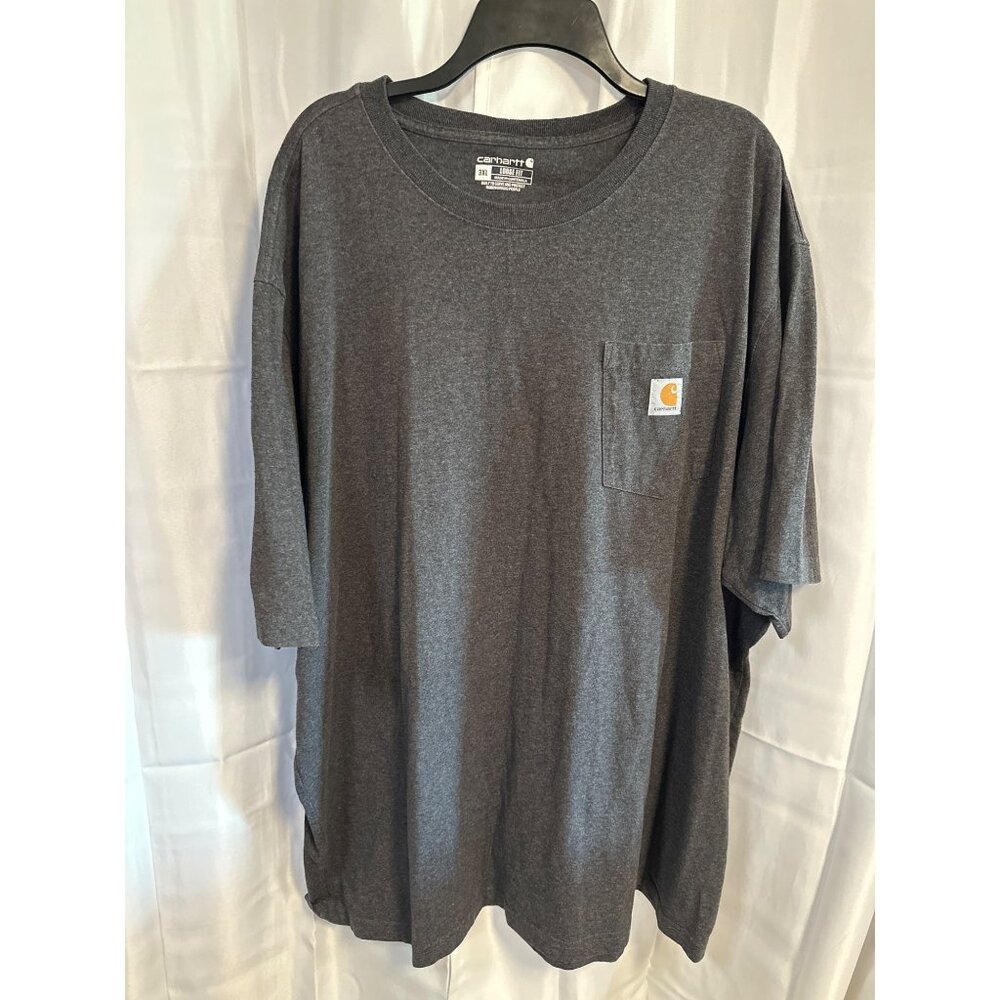 Carhartt Mens Loose Fit Pocket T-Shirt 3XL Grey Cotton/Polyester Made In Guatema